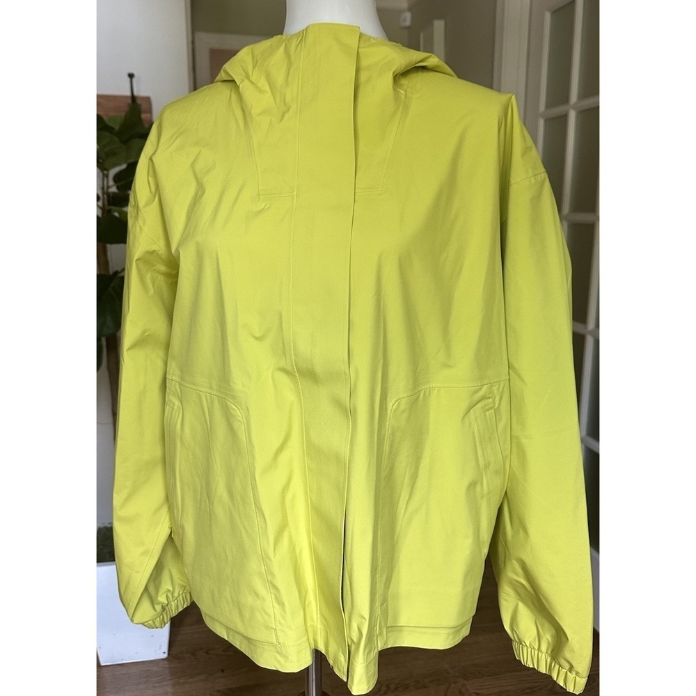 LULULEMON LAB Waterproof Shell Women's Size 12 Yellow Serpentine $248 Jacket - Picture 5 of 12